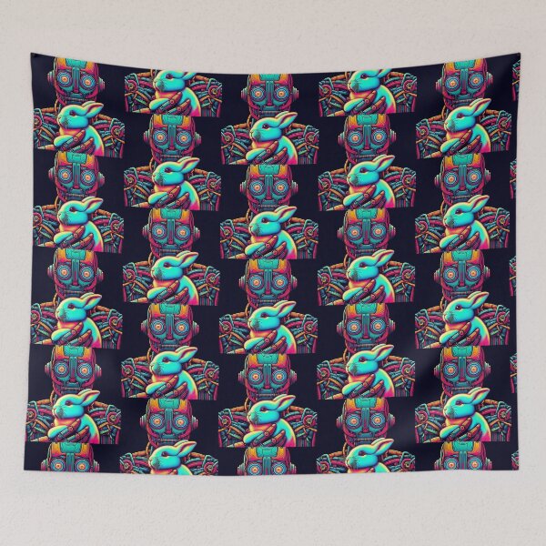 Item preview, Robot and cute bunny  designed and sold by Dogandesighn.