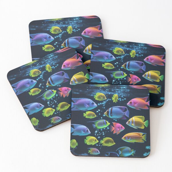 Item preview, Underwater Neon Fish In Dark Aquarium designed and sold by signshirtz.