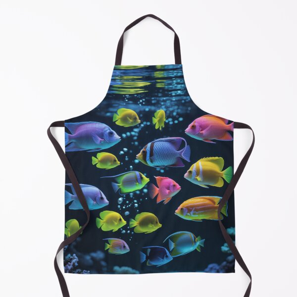 Item preview, Underwater Neon Fish In Dark Aquarium designed and sold by signshirtz.