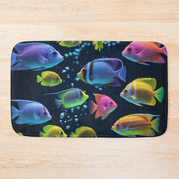 Item preview, Underwater Neon Fish In Dark Aquarium designed and sold by signshirtz.