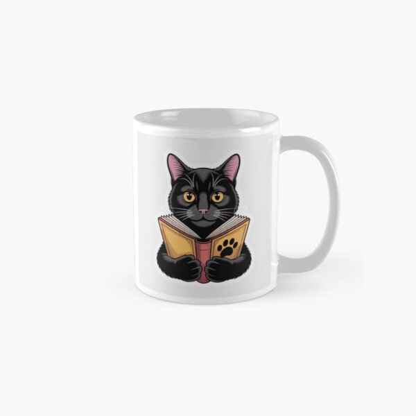 Item preview, Cute Black Cat Reading designed and sold by EvasionDesigns.