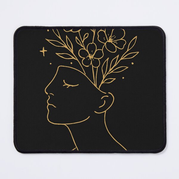 Item preview, Blooming Thoughts – Golden Floral Mind designed and sold by Creative Design Studio.