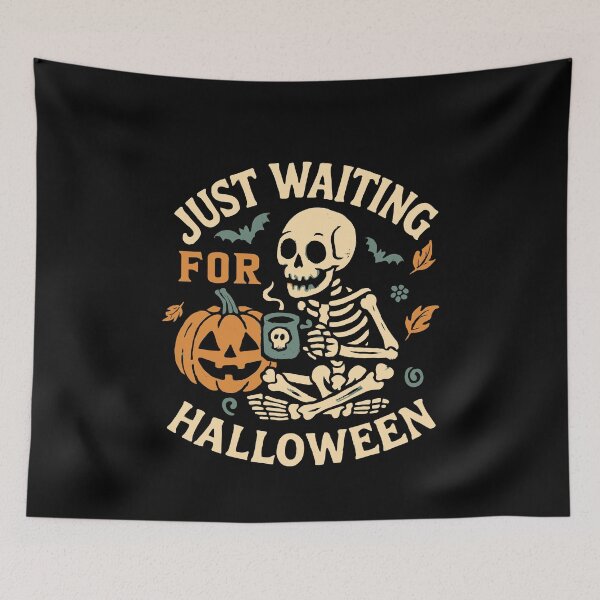 Item preview, Just Waiting for Halloween Funny Spooky Season designed and sold by tmerchtrends.