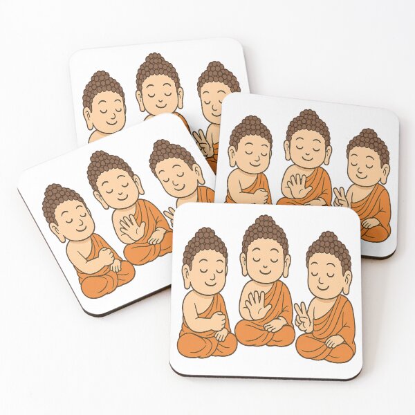 Item preview, Buddha monks rock paper scissors designed and sold by JamesDunican.