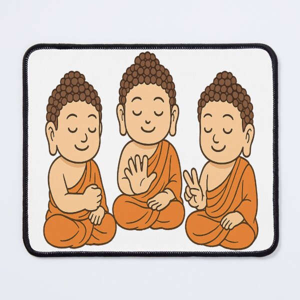 Item preview, Buddha monks rock paper scissors designed and sold by JamesDunican.
