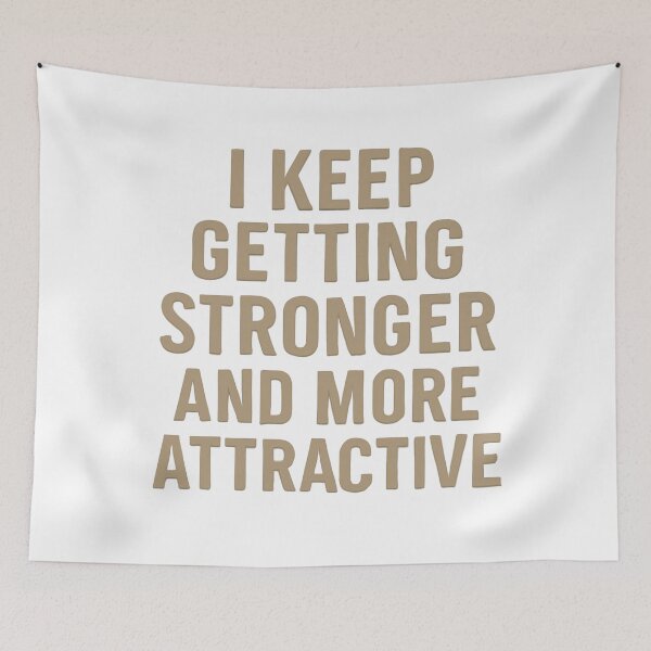 Item preview, Stronger and Better Looking - Gym Motivation designed and sold by FlexAndBrew.