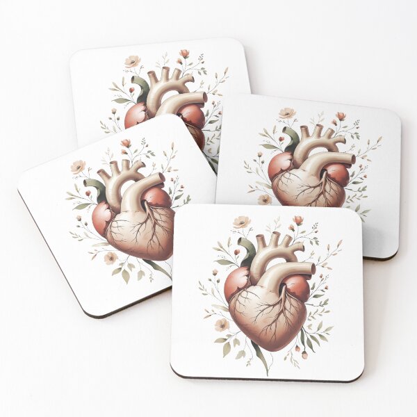 Item preview, Anatomical Heart in Bloom – Vintage Botanical Art designed and sold by Skaduveldt.