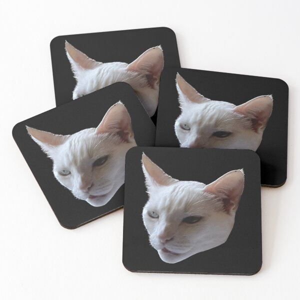 Item preview, Annoyed White Cat Meme designed and sold by PhunkyPhunnys.