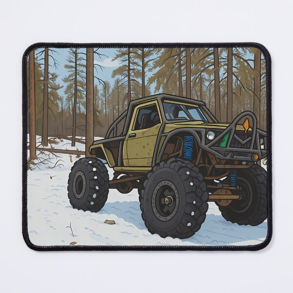 Item preview, Cartoon Toyota Off‑Road Truck in Snowy Fores designed and sold by TrailThrottleCo.