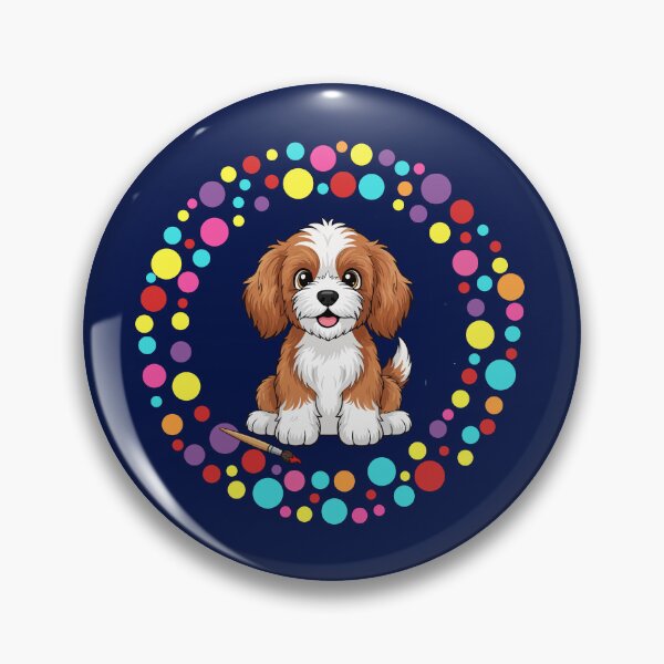Item preview, Celebrate Dot Day with My Cavoodle  – Colorful Dog Art designed and sold by The Real Life Symphony.