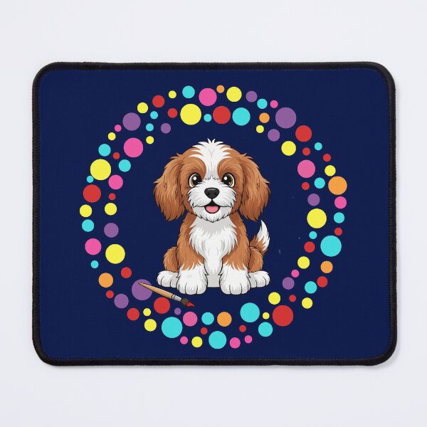 Item preview, Celebrate Dot Day with My Cavoodle – Colorful Dog Art designed and sold by The Real Life Symphony.