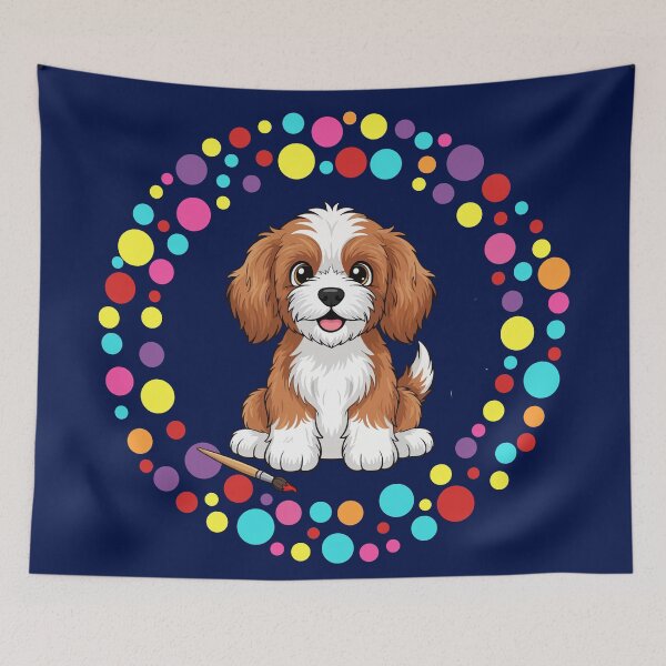 Item preview, Celebrate Dot Day with My Cavoodle  – Colorful Dog Art designed and sold by The Real Life Symphony.