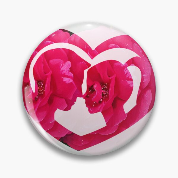 Item preview, You and me heart shape inside portrait with red flower designed and sold by wallartofmio.