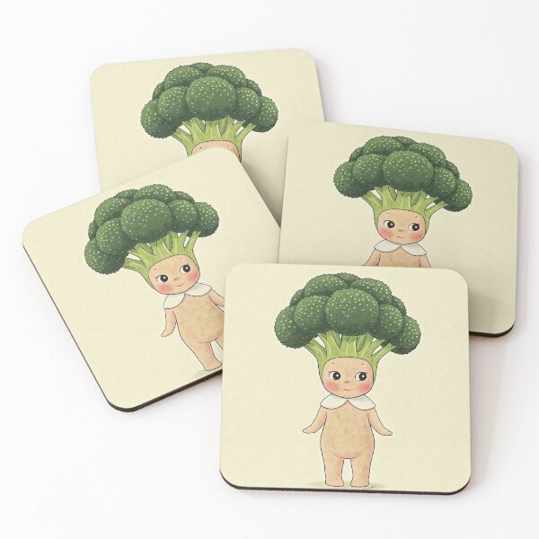 Item preview, Retro Soft Broccoli Baby Art Print designed and sold by Hen-C-Art.