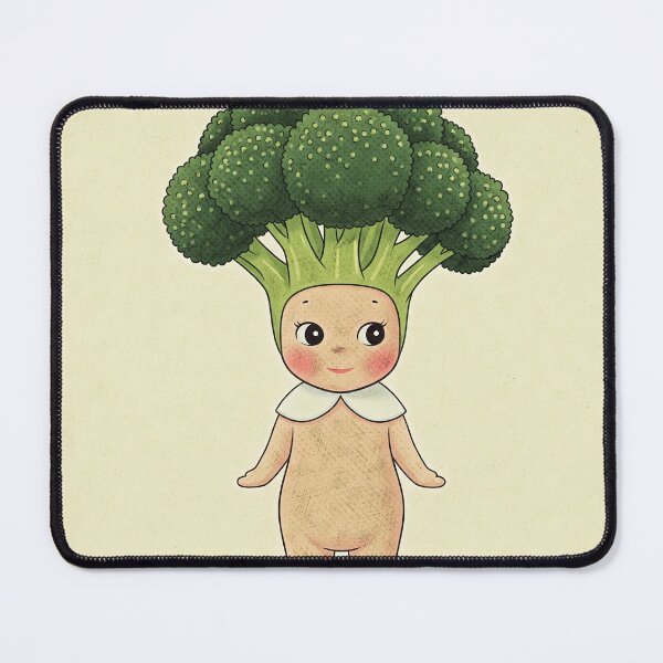 Item preview, Retro Soft Broccoli Baby Art Print designed and sold by Hen-C-Art.