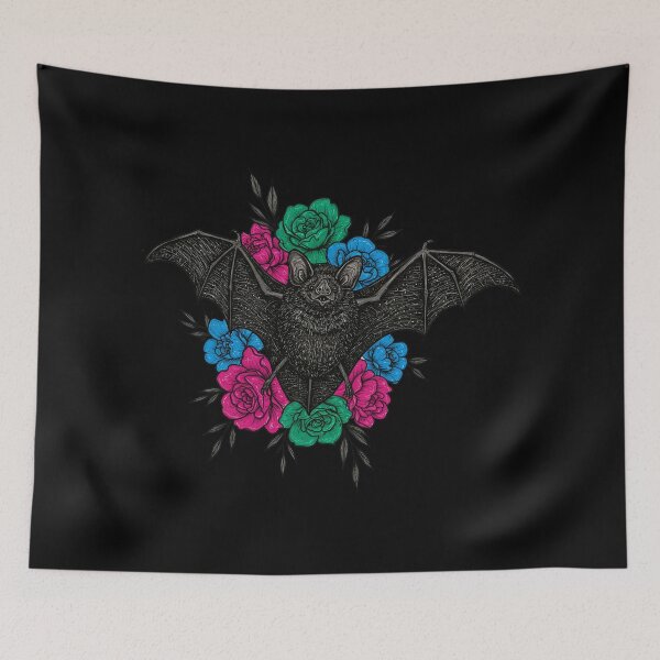 Item preview,  Colorful Floral Bat  designed and sold by TeeARTHY.