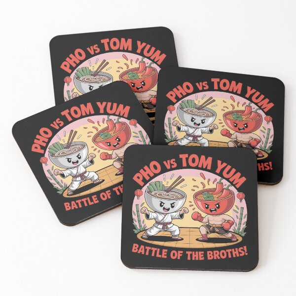 Item preview, Asian Noodle Fight - Pho VS Tom Yum - Funny designed and sold by Danh Style.