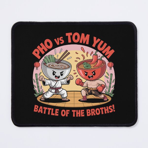 Item preview, Asian Noodle Fight - Pho VS Tom Yum - Funny designed and sold by Danh Style.