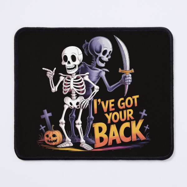 Item preview, Halloween Skeleton I've Got Your Back – Sword Guardian Funny Sketch designed and sold by Slavicsoul.