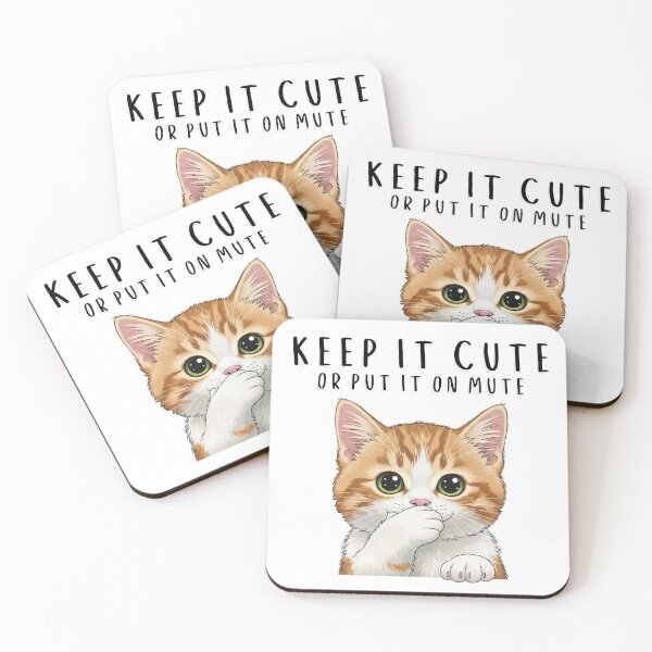 Item preview, Keep It Cute Or Put It On Mute Kitten Tee designed and sold by HyperionPacific.