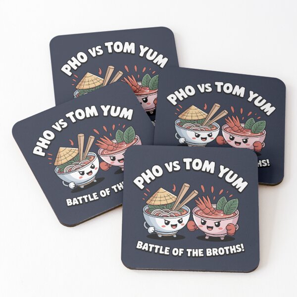 Item preview, Asian Noodle Fight - Pho VS Tom Yum - Funny designed and sold by Danh Style.