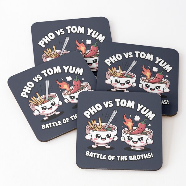 Item preview, Asian Noodle Fight - Pho VS Tom Yum - Funny designed and sold by Danh Style.