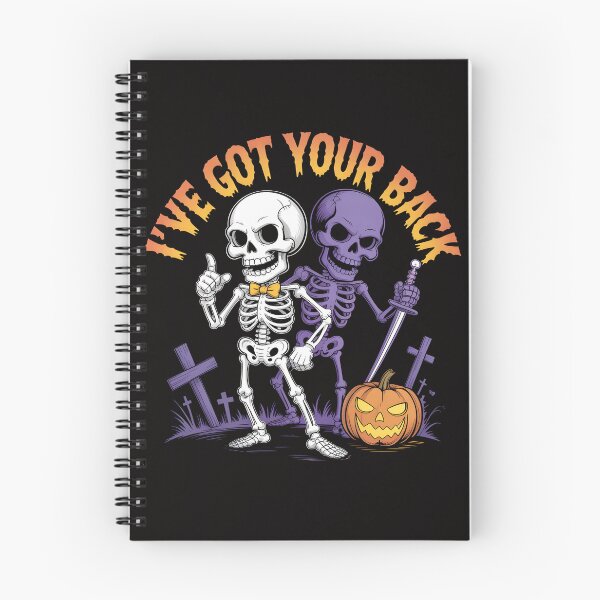 Item preview, Halloween Skeleton I've Got Your Back – Back to Back Duo Sketch designed and sold by Slavicsoul.