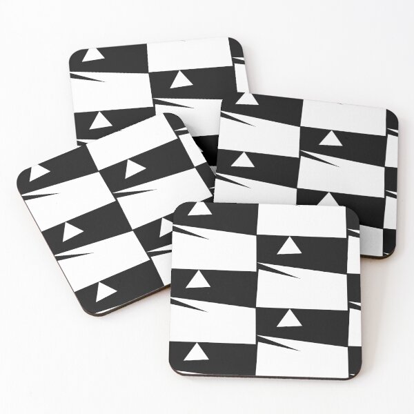 Item preview, white geometrical triangle and broken rectangle  designed and sold by strokes and splashes.