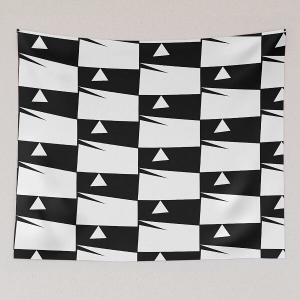 Item preview, white geometrical triangle and broken rectangle  designed and sold by strokes and splashes.