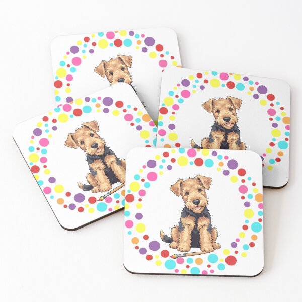 Item preview, Celebrate Dot Day with My Airedale Terrier – Colorful Dog Art designed and sold by The Real Life Symphony.