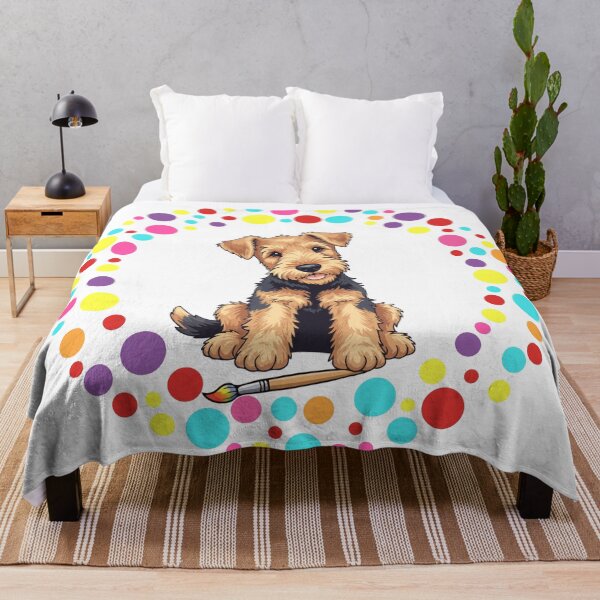 Item preview, Celebrate Dot Day with My Airedale Terrier – Colorful Dog Art designed and sold by The Real Life Symphony.