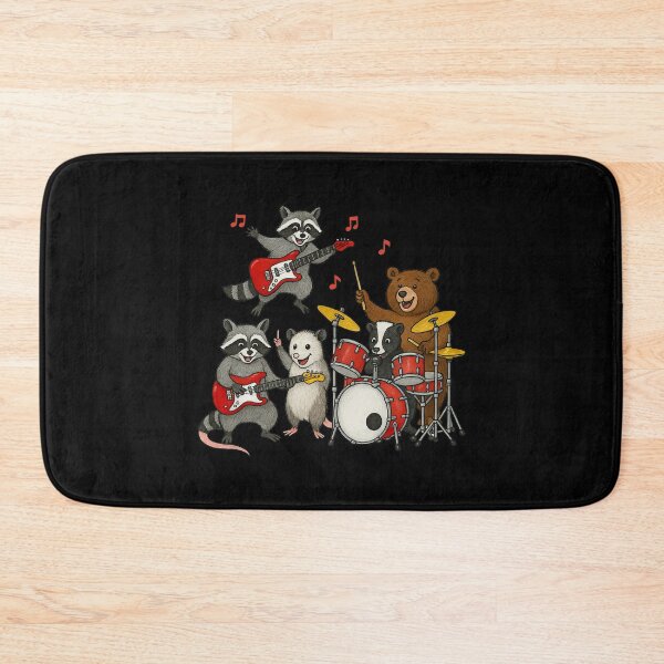 Item preview, Forest Animals Rock Band Raccoons designed and sold by TeeARTHY.