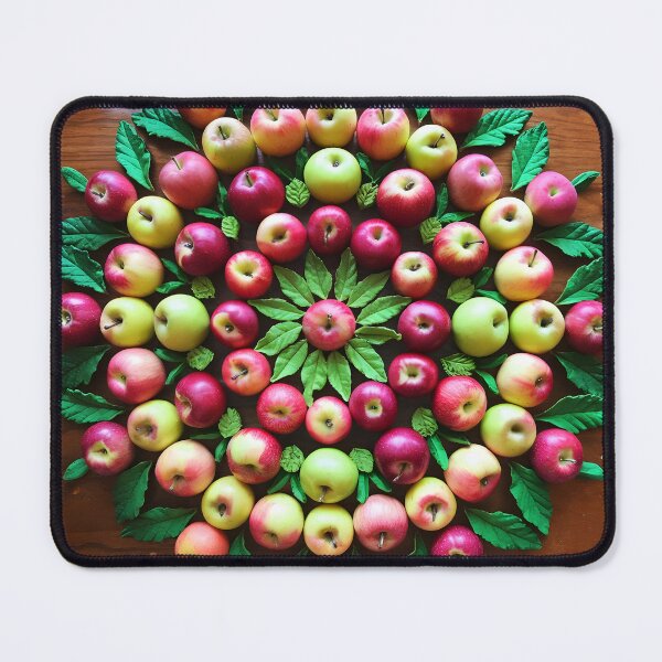 Item preview, Apple and Leaf Mandala on Wood – Nature Circle Photo Art designed and sold by EmeraldeaArt.