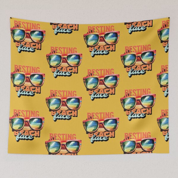 Item preview, Resting Beach Face Funny Sunset Shades Beach Vibes Retro Vacation Design designed and sold by LuxeGraphix.