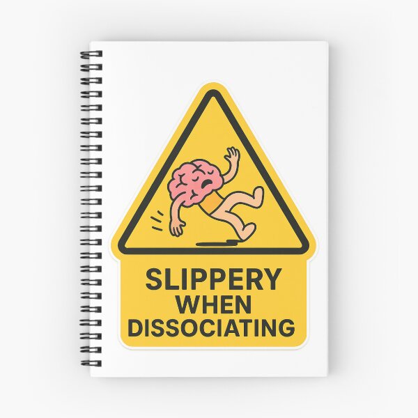 Item preview, Slippery When Dissociating – Wet Floor Parody designed and sold by VibeSnax.
