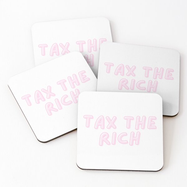 Item preview, Tax the Rich Pastel Pink Lazy Dog Font Protest Design designed and sold by Studio Sonders.