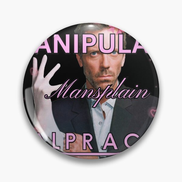 Item preview, House M.D. Manipulate Mansplain Malpratice Black Background designed and sold by Mini-Flags.