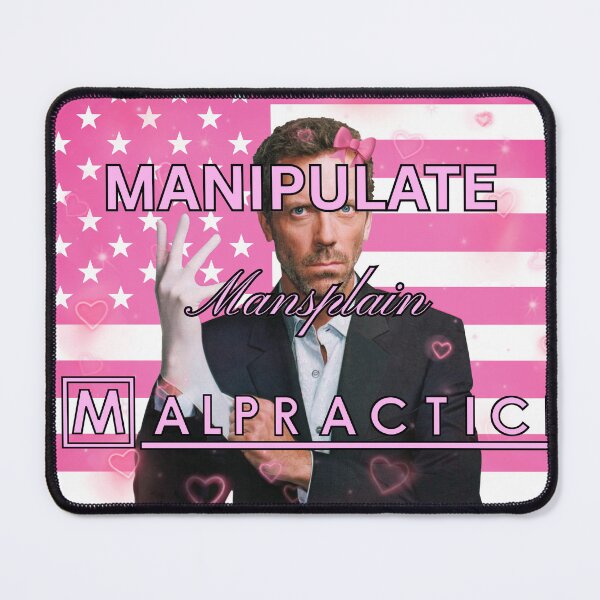 Item preview, House M.D. Manipulate Mansplain Malpratice Pink American Flag designed and sold by Mini-Flags.
