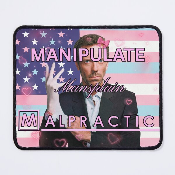 Item preview, House M.D. Manipulate Mansplain Malpratice Trans American Flag designed and sold by Mini-Flags.