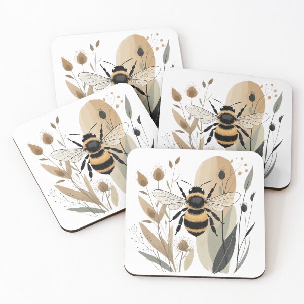 Item preview, Botanical Bee – Nature’s Gentle Worker in Bloom designed and sold by Skaduveldt.