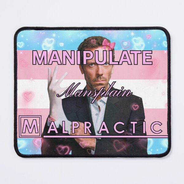 Item preview, House M.D. Manipulate Mansplain Malpratice Hearts Trans Flag designed and sold by Mini-Flags.