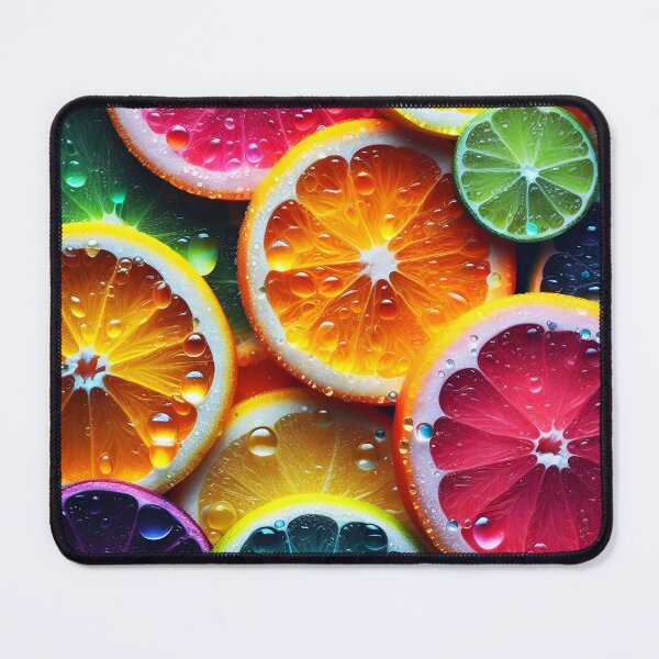 Item preview, Vibrant Citrus Slices Close-Up – Colorful Orange, Grapefruit, Lime with Drops designed and sold by EmeraldeaArt.