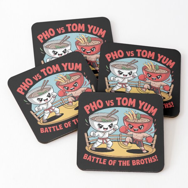 Item preview, Asian Noodle Fight - Pho VS Tom Yum - Funny designed and sold by Danh Style.