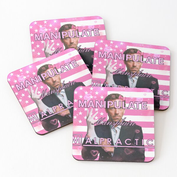 Item preview, House M.D. Manipulate Mansplain Malpratice Hearts Pink American Flag designed and sold by Mini-Flags.