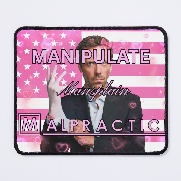 Item preview, House M.D. Manipulate Mansplain Malpratice Hearts Pink American Flag designed and sold by Mini-Flags.
