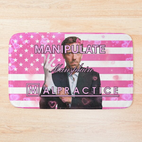 Item preview, House M.D. Manipulate Mansplain Malpratice Hearts Pink American Flag designed and sold by Mini-Flags.