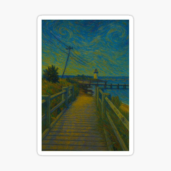 Item preview, Boardwalk to an island Lighthouse  designed and sold by Froghole-Art.