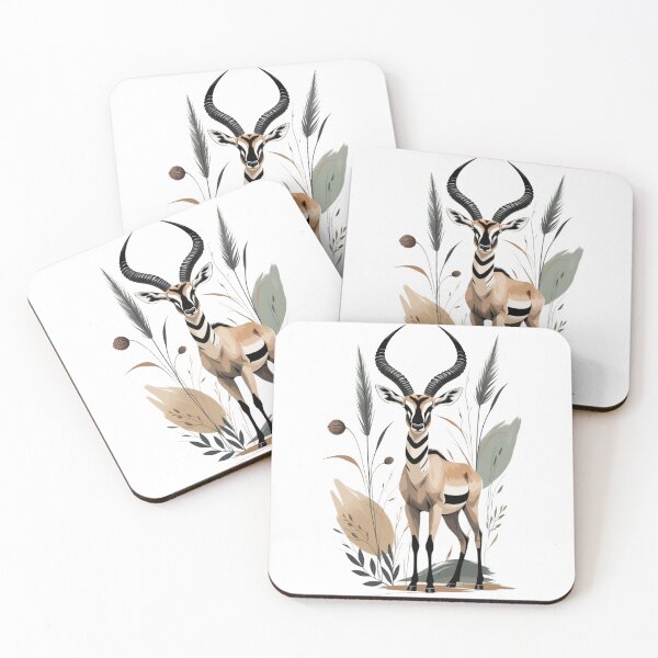 Item preview, Grace of the Wild – Botanical Antelope Illustration designed and sold by Skaduveldt.
