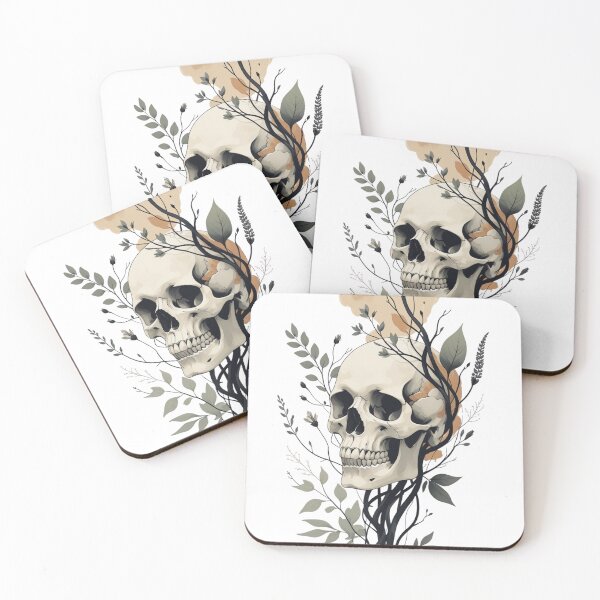 Item preview, Botanical Skull – Life & Decay Art Print designed and sold by Skaduveldt.