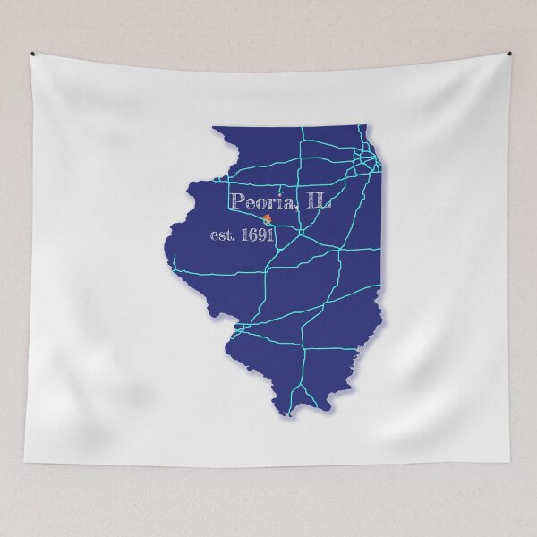 Item preview, Peoria, IL [Blue] designed and sold by PhilbonianDezin.